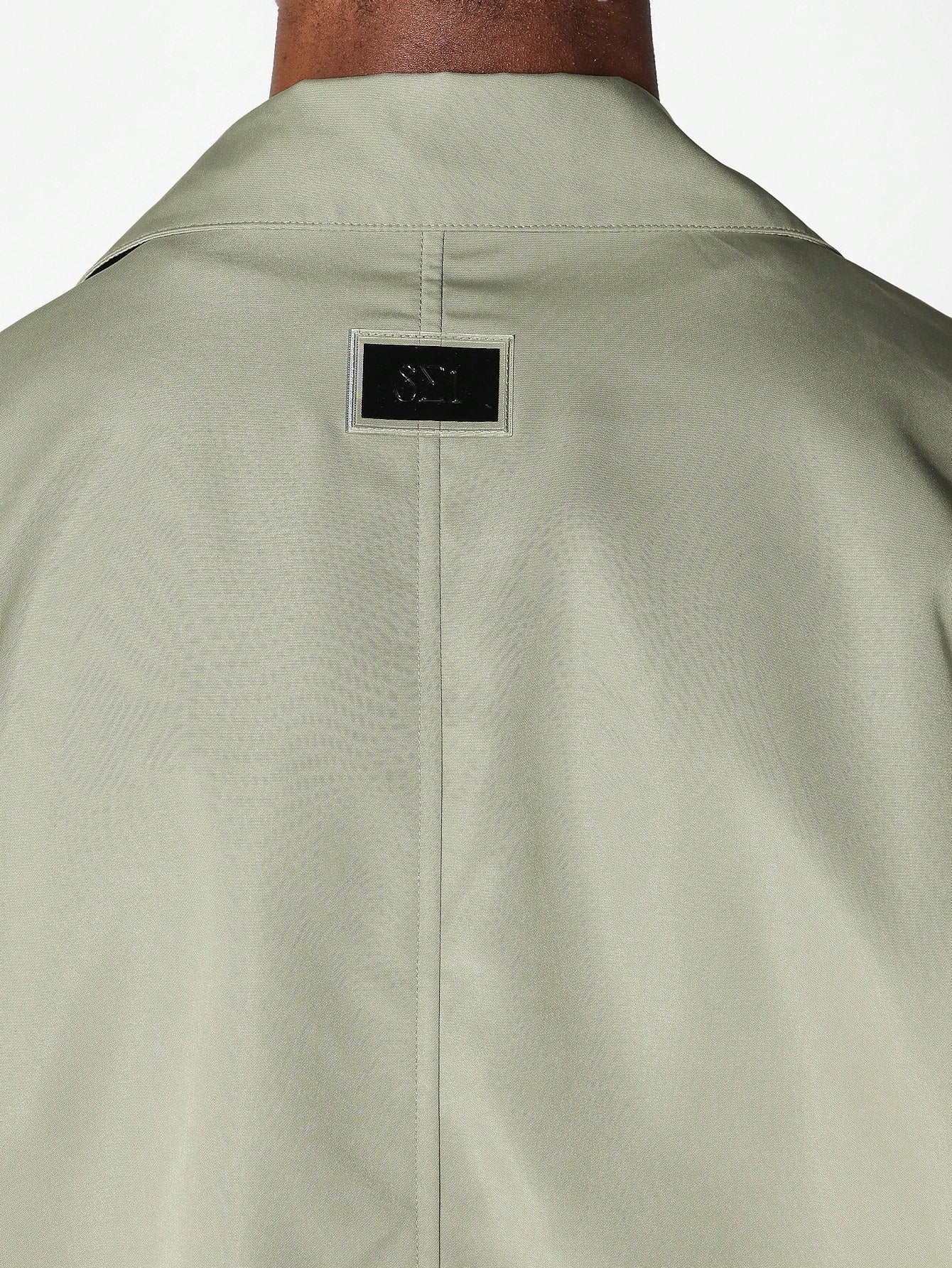 Boxy Fit Revere Collar Nylon Shirt