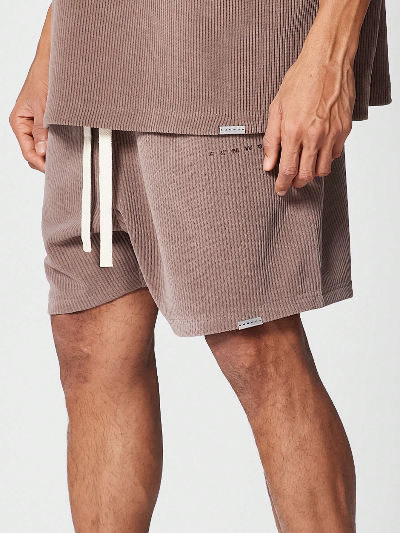 Textured Drop Crotch Short