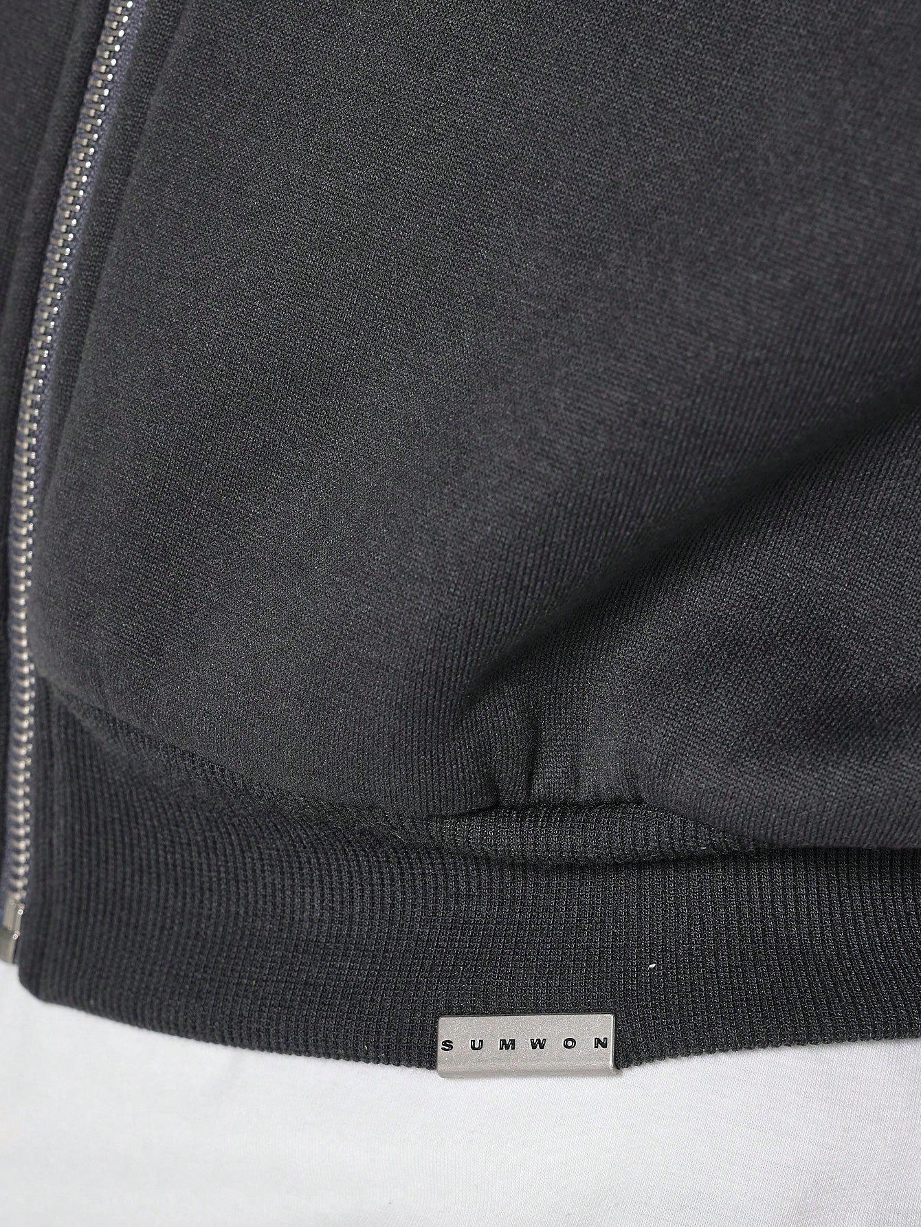 Crop Fit Essential Zip Through Hoodie