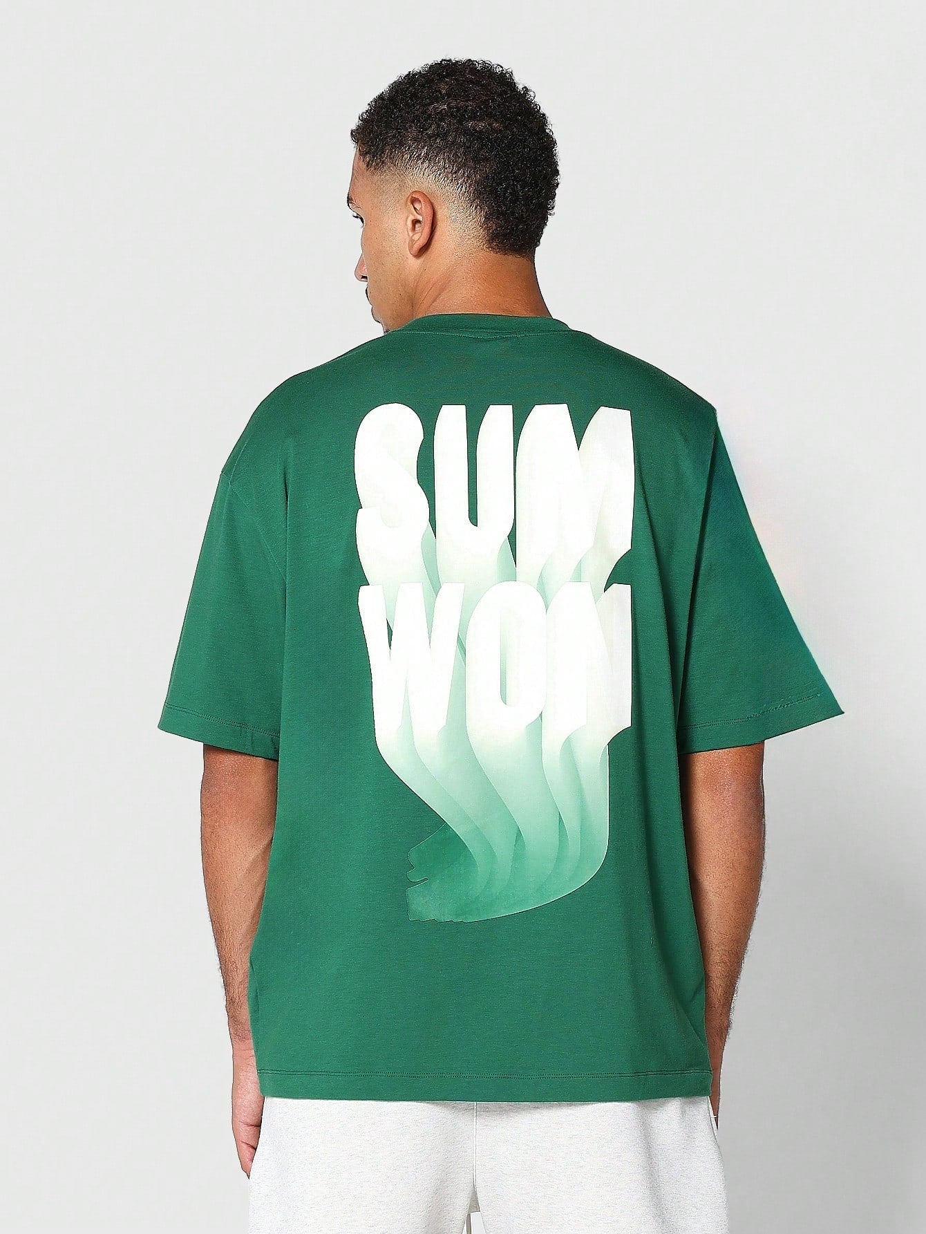 Tee With Back Graphic Print For Daily Wear