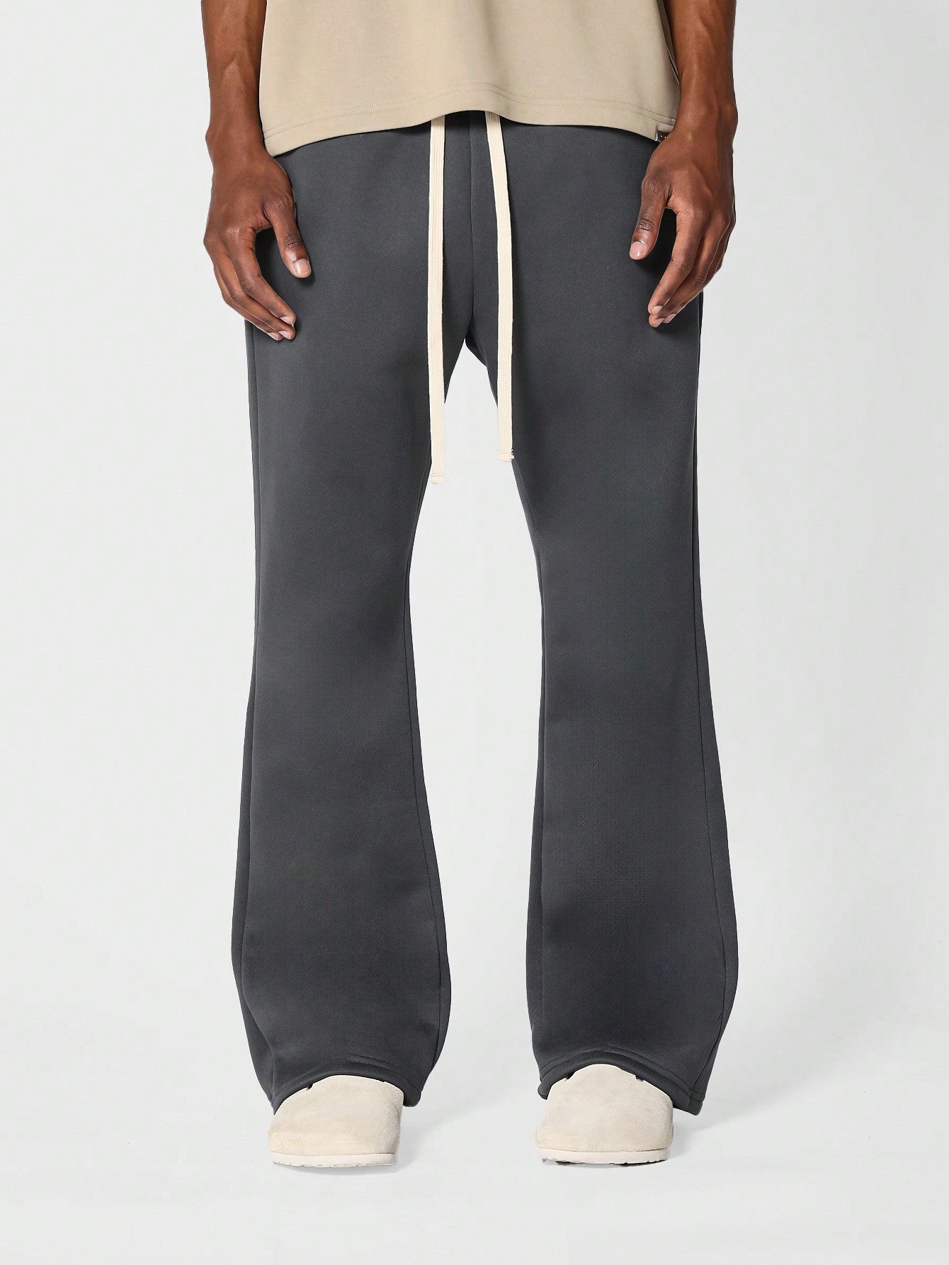 Flare Fit Sweatpants With Drawcords