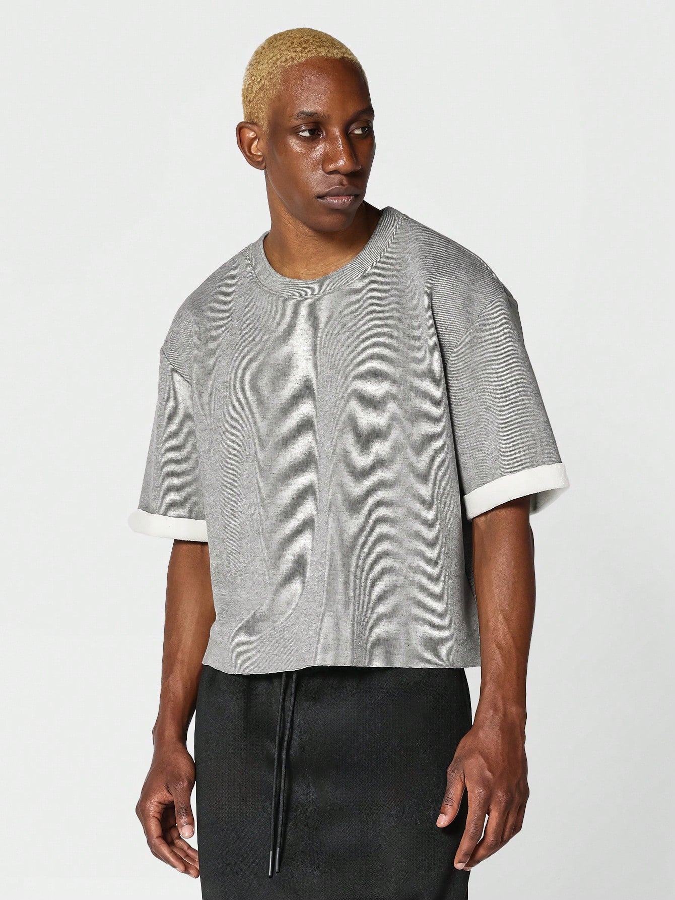 Premium Boxy Fit Tee With Raw Edge