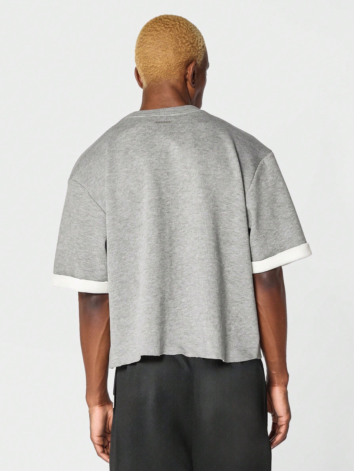 Premium Boxy Fit Tee With Raw Edge