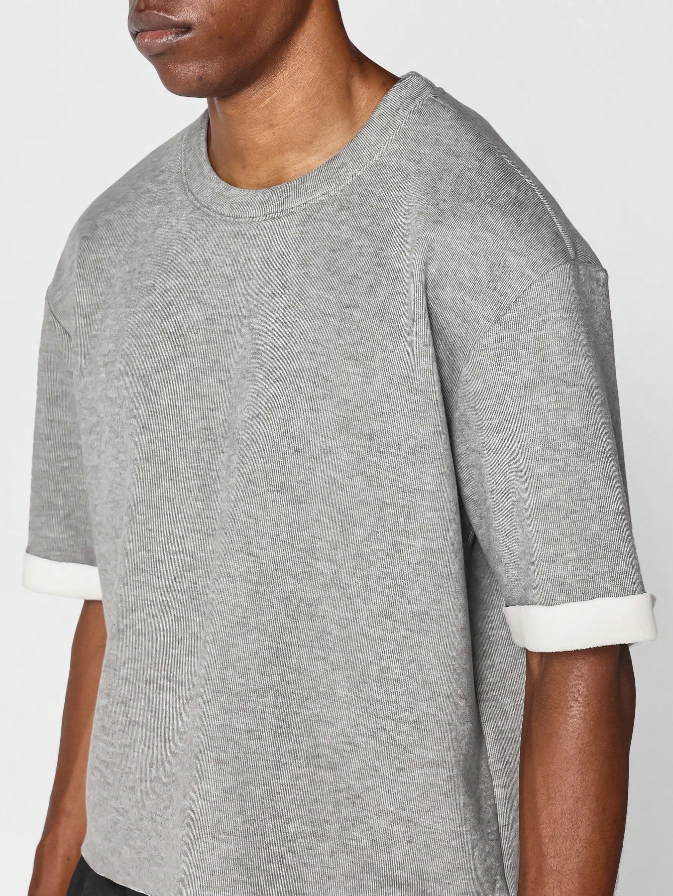 Premium Boxy Fit Tee With Raw Edge