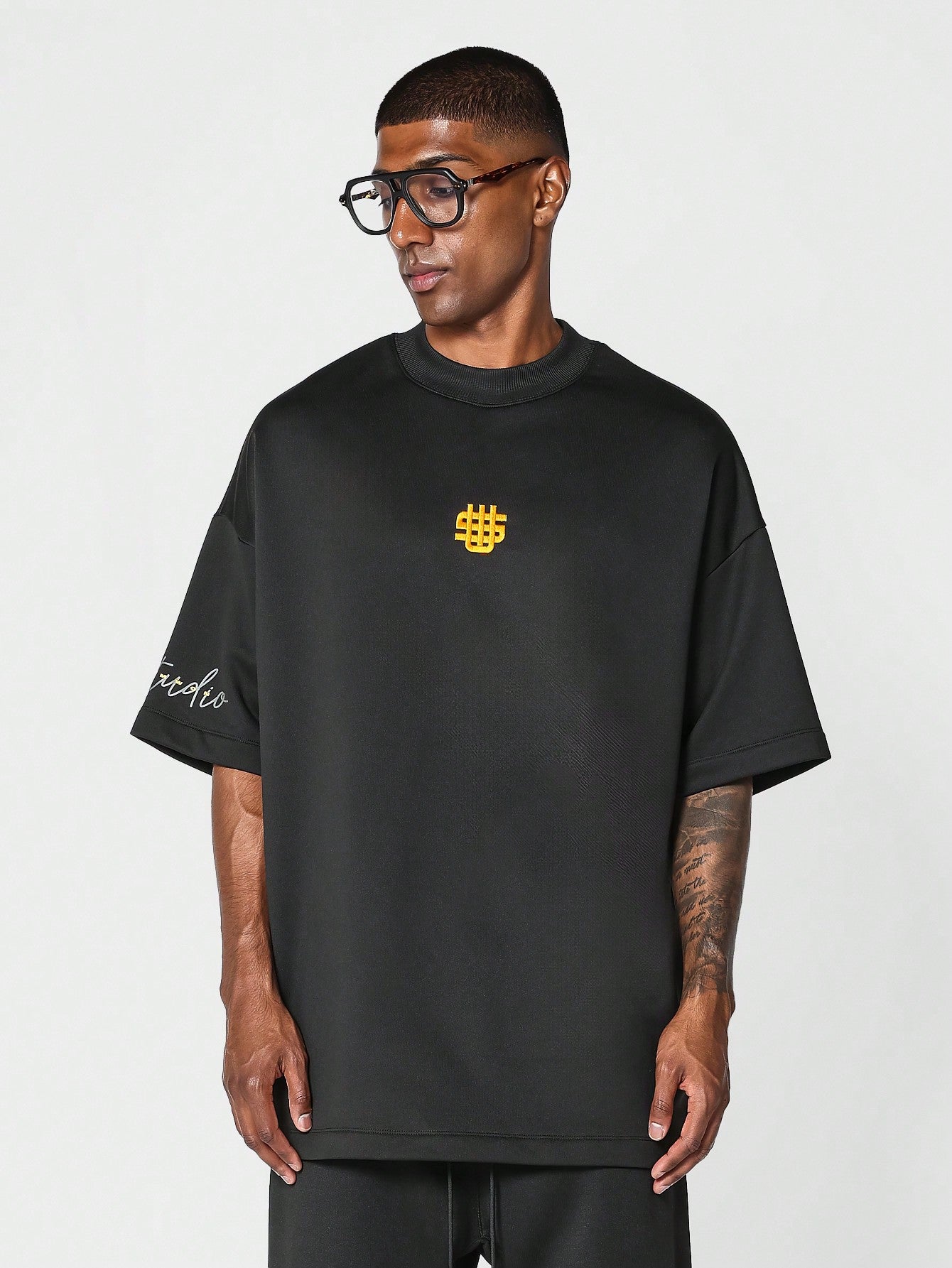 Oversized Fit Tee With Embroidery