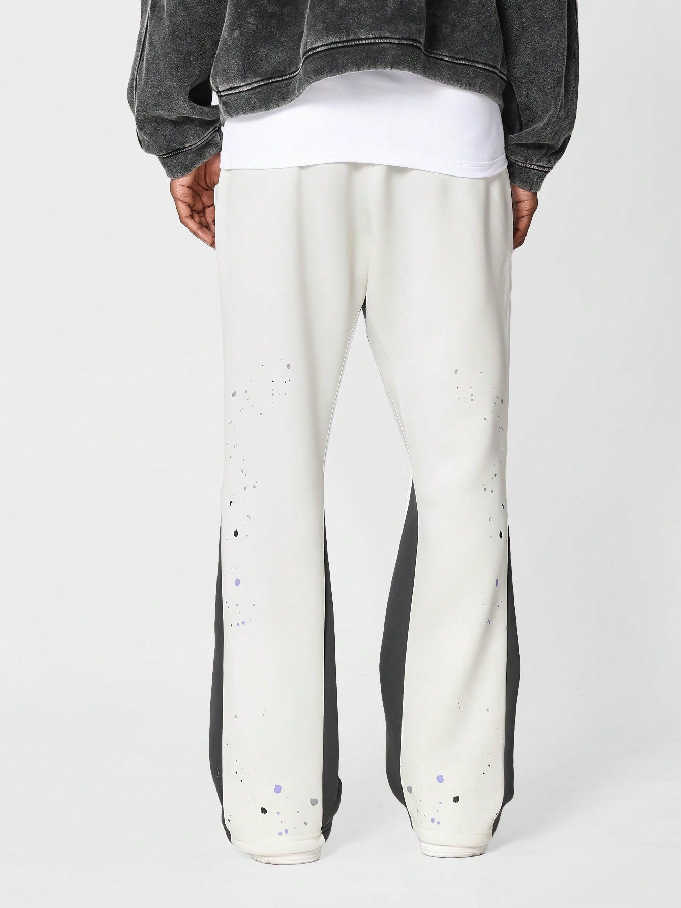 Flare Fit Jogger With Splatter Paint