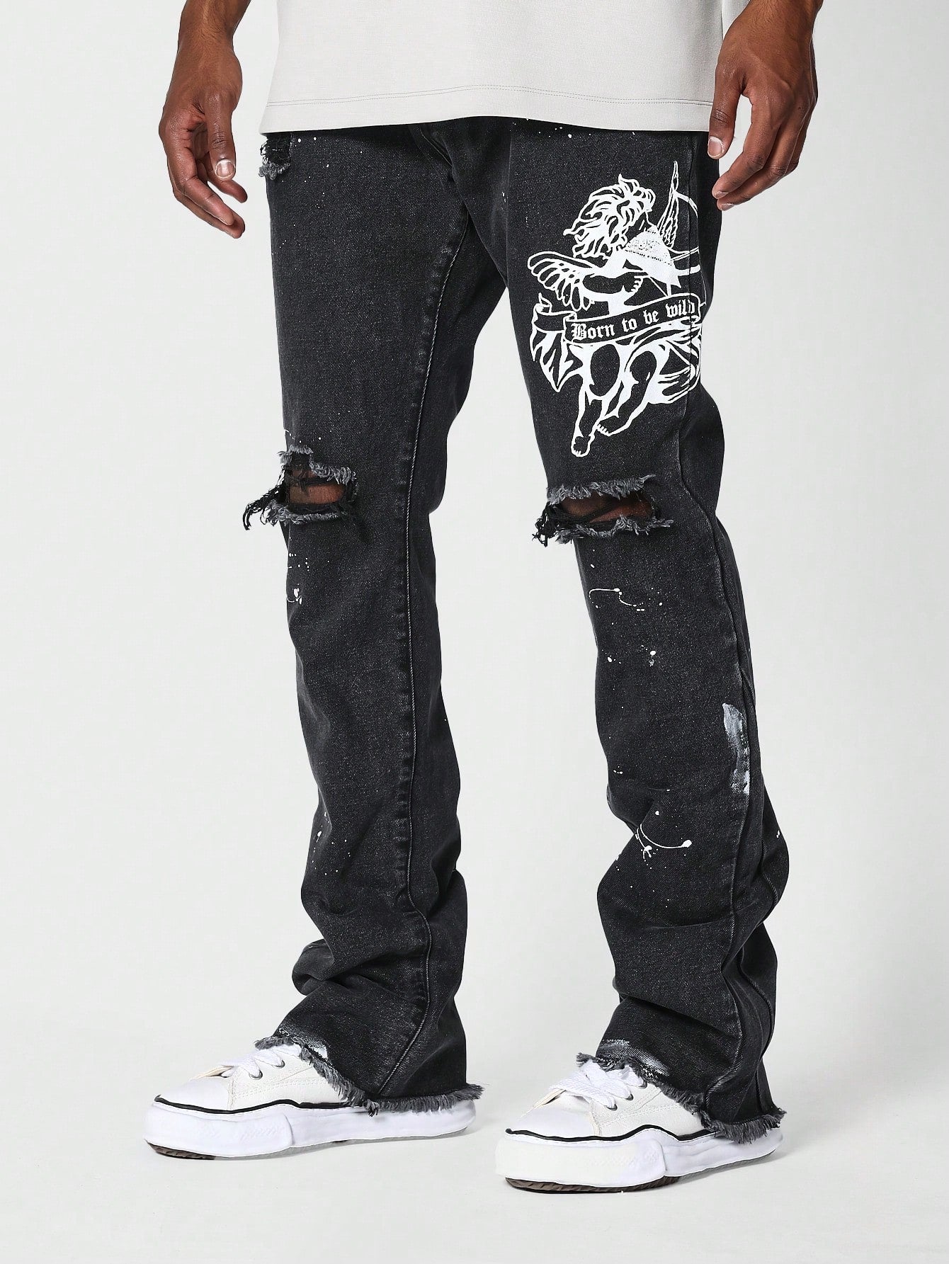 Flare Fit Jean With Graphic