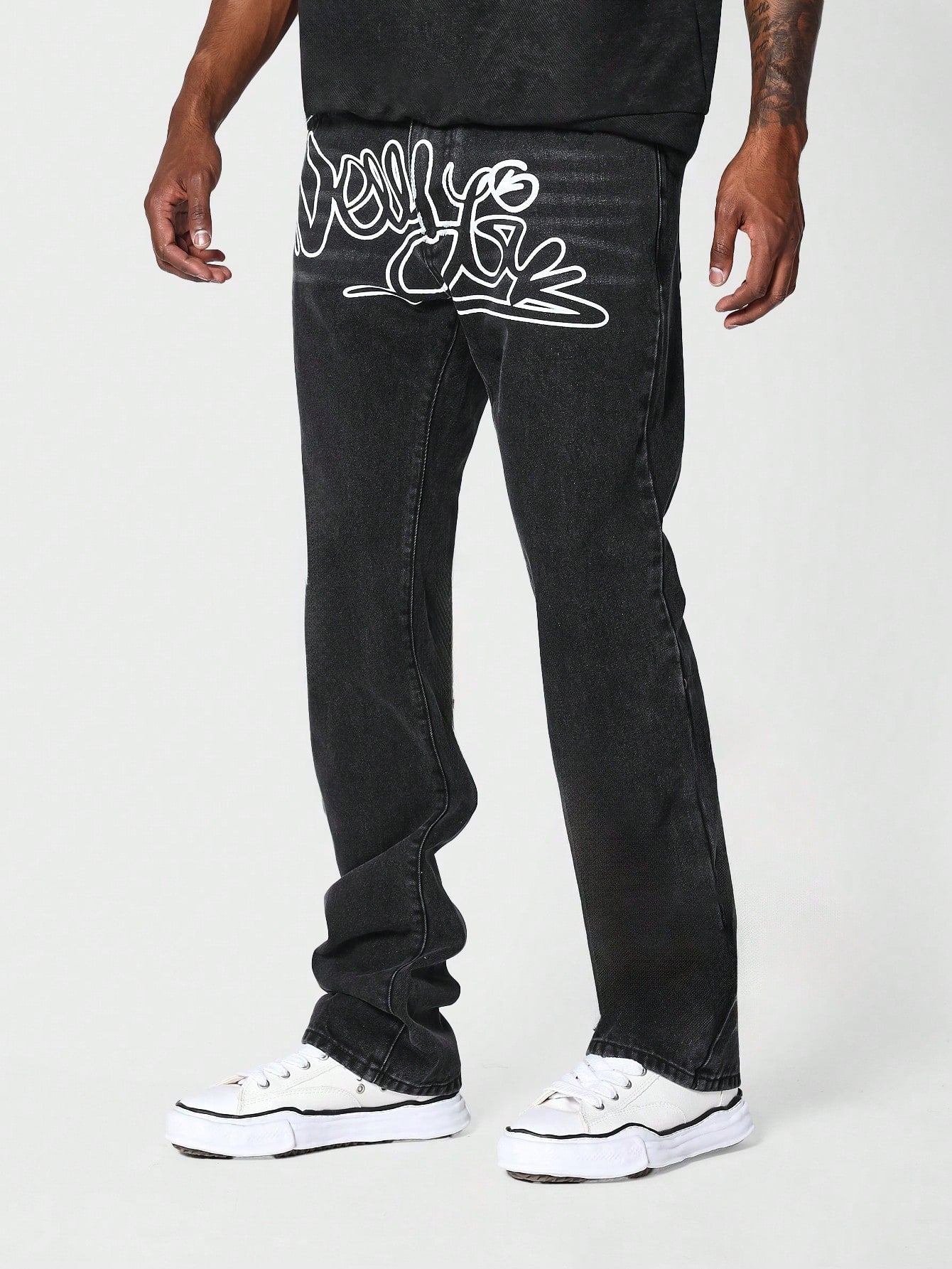 Flare Fit Jean With Graphic