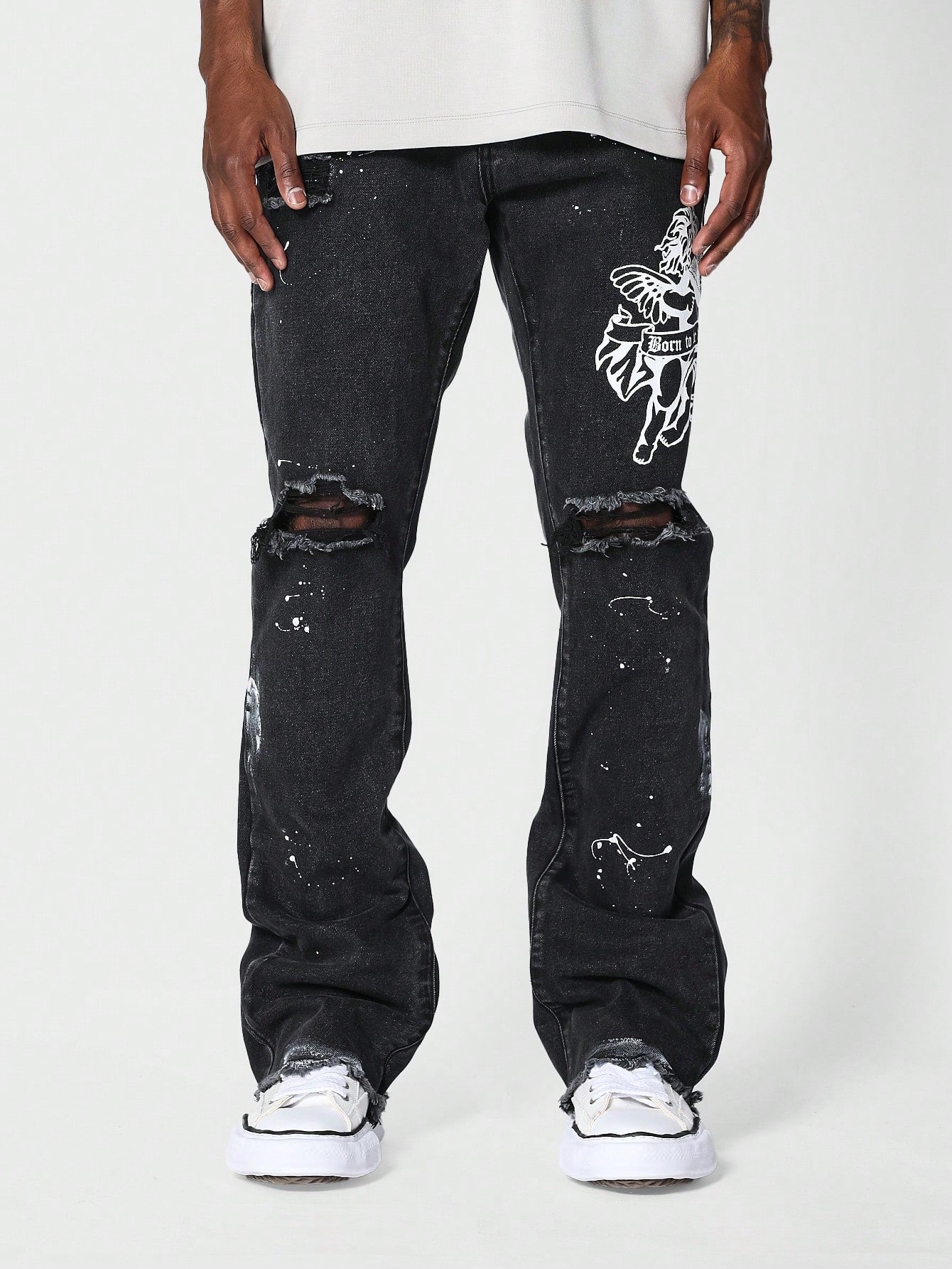 Flare Fit Jean With Graphic