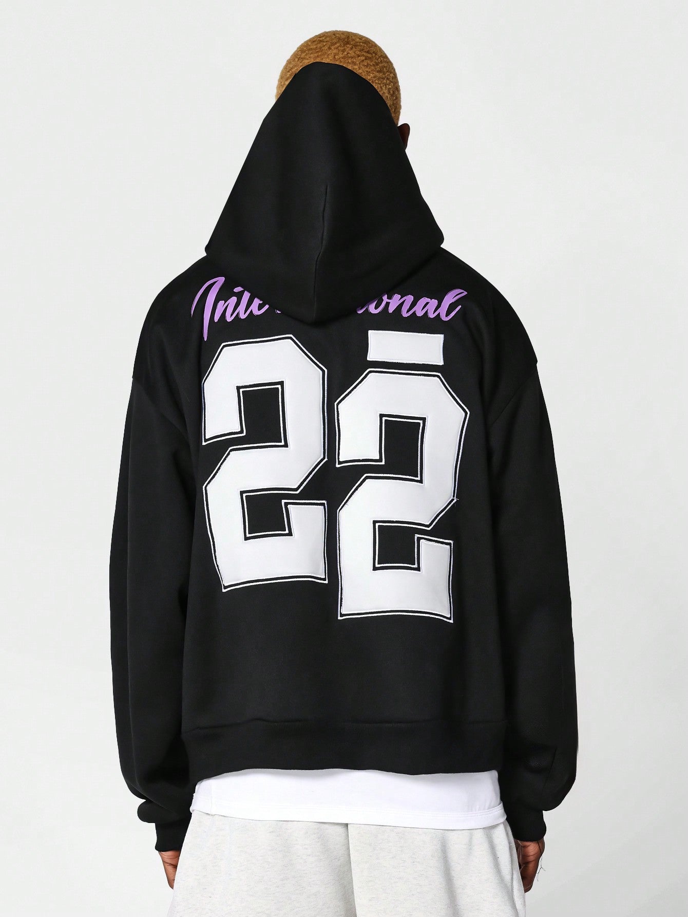 Overhead Hoodie With Graphic Print And Applique College Ready