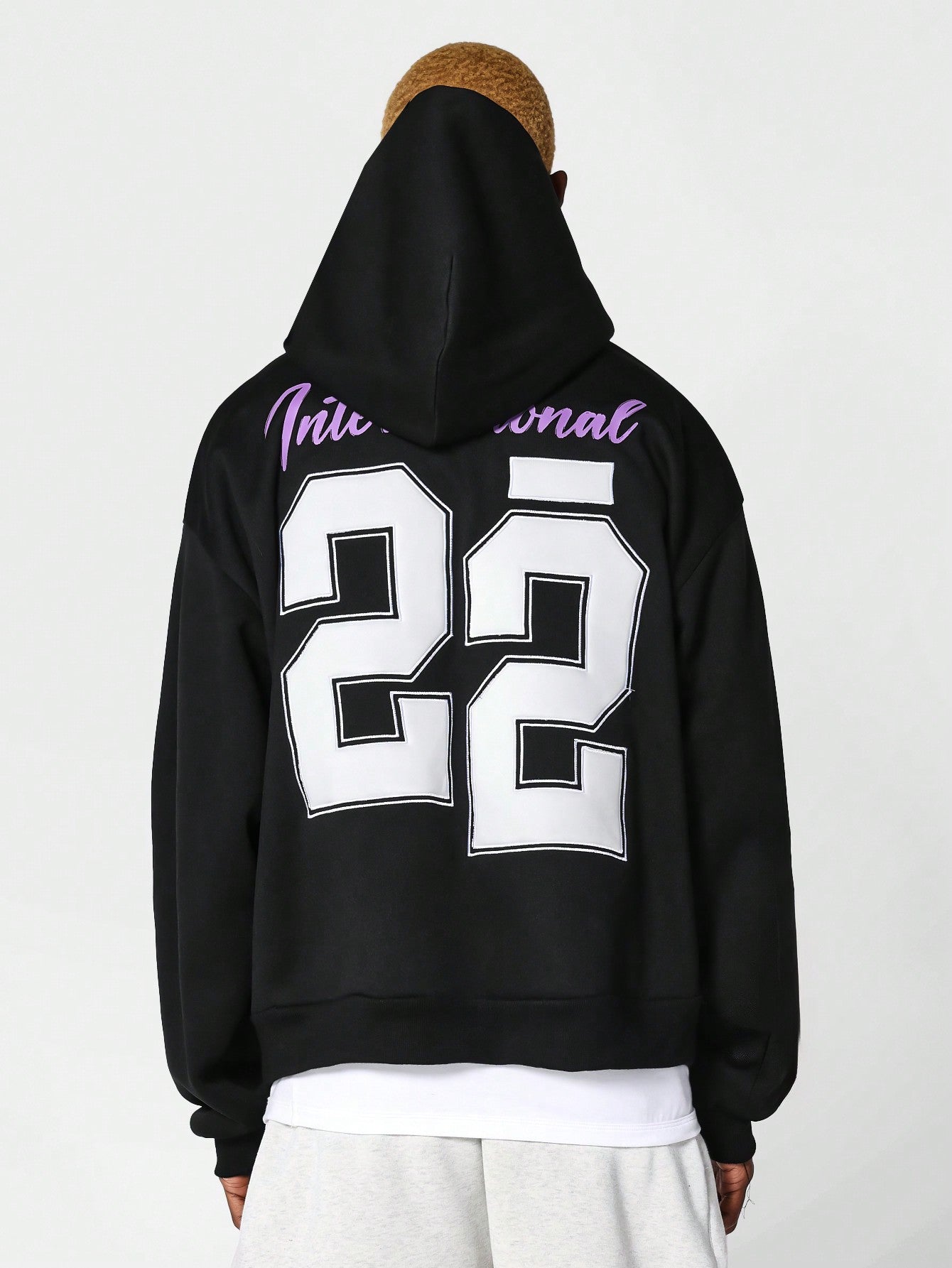 Overhead Hoodie With Graphic Print And Applique