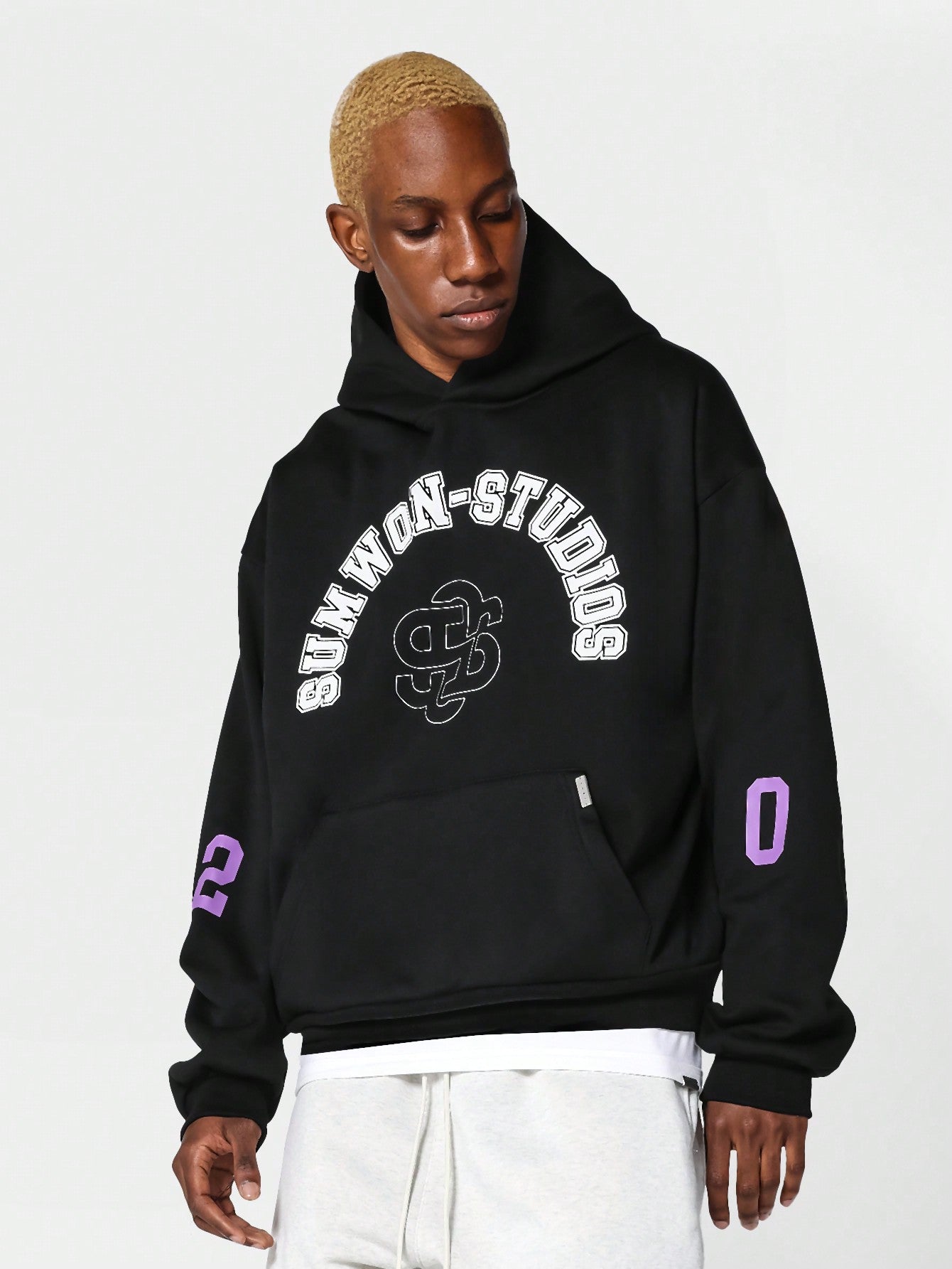 Overhead Hoodie With Graphic Print And Applique College Ready