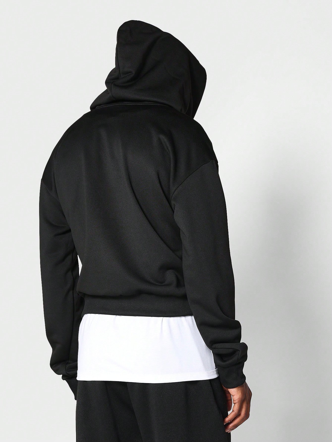 Shrunken Zip Through Hoodie