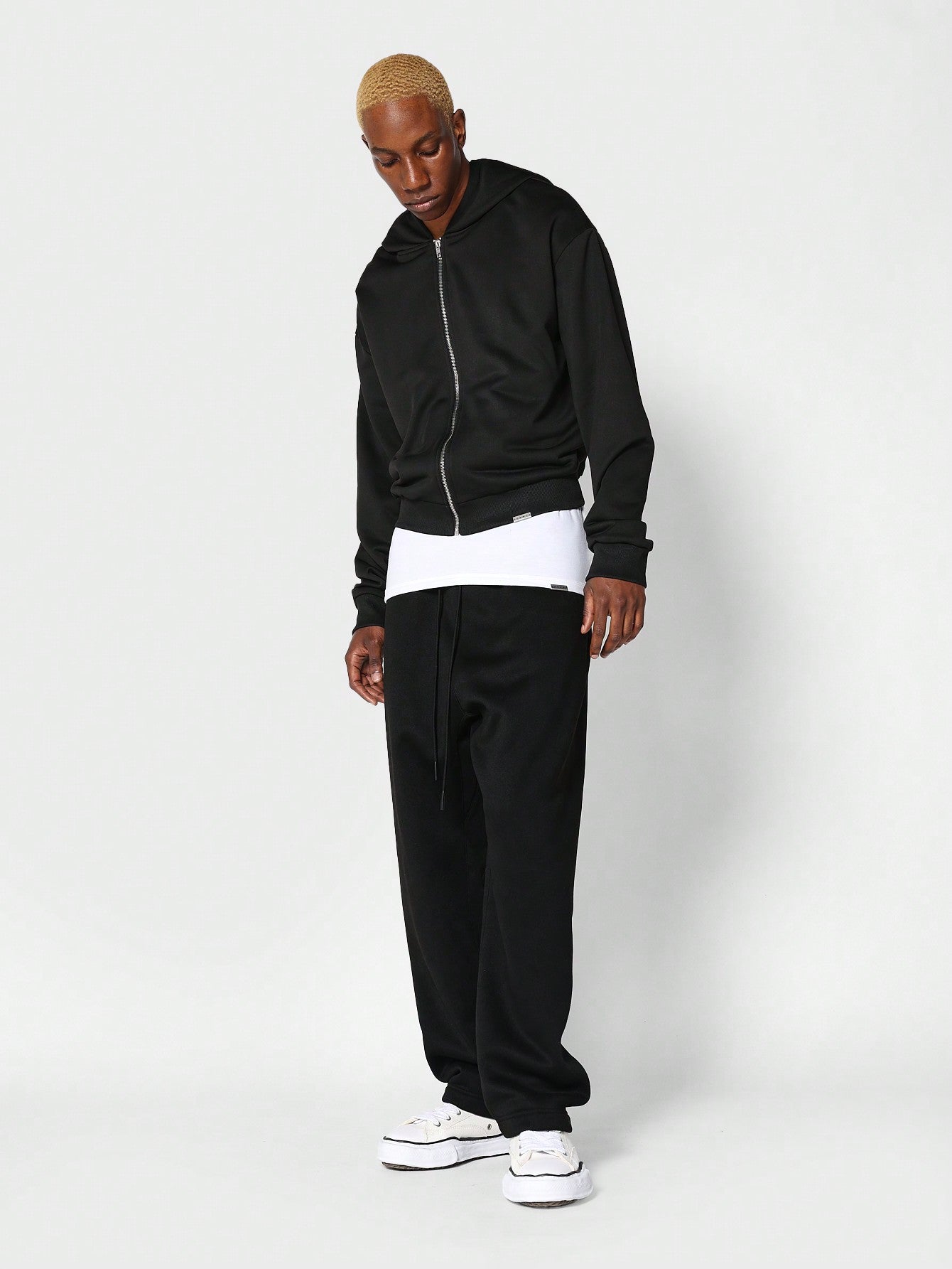 Shrunken Zip Through Hoodie