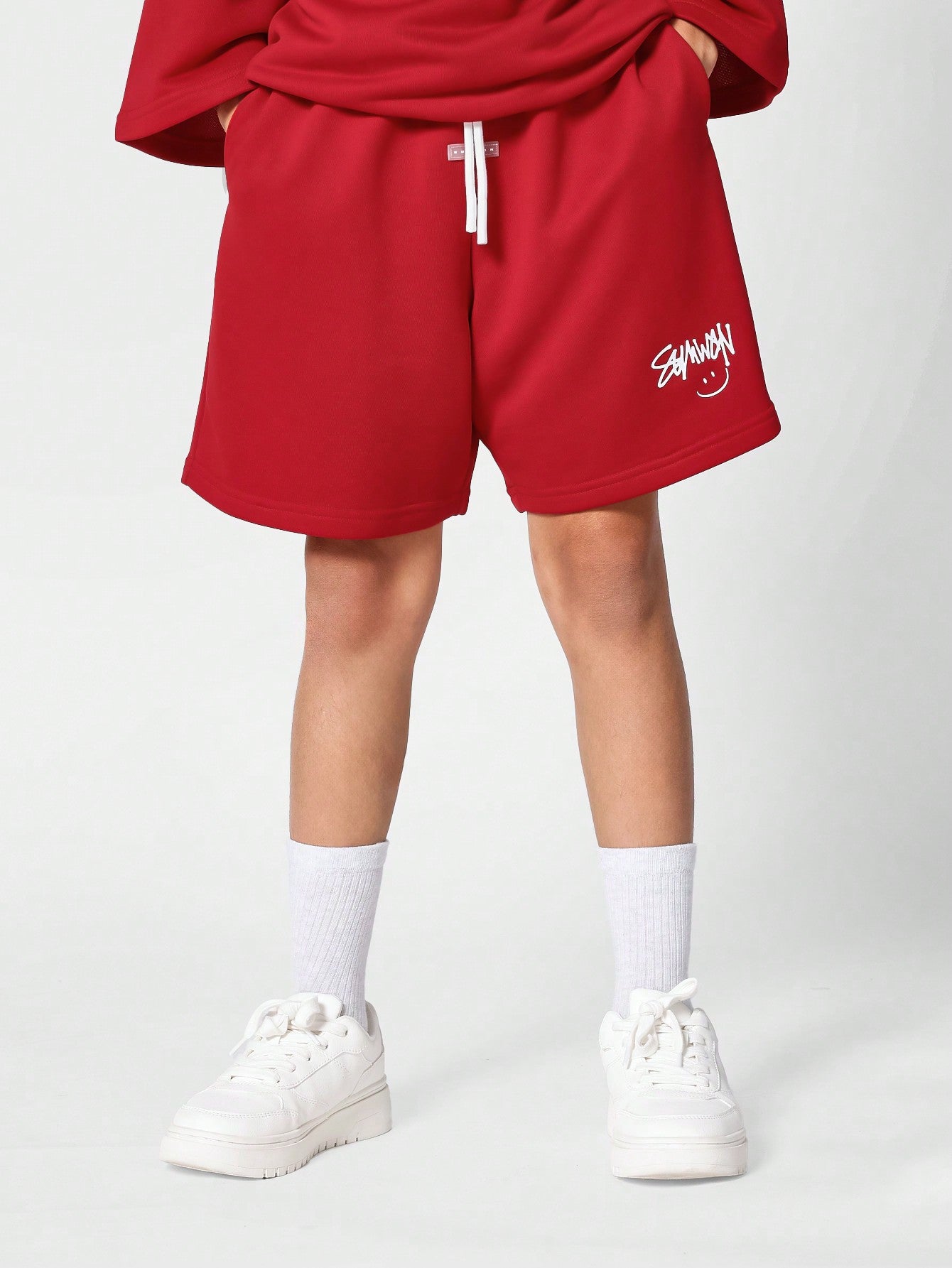 Kids Unisex Oversized Fit Tee With Short 2 Piece Set