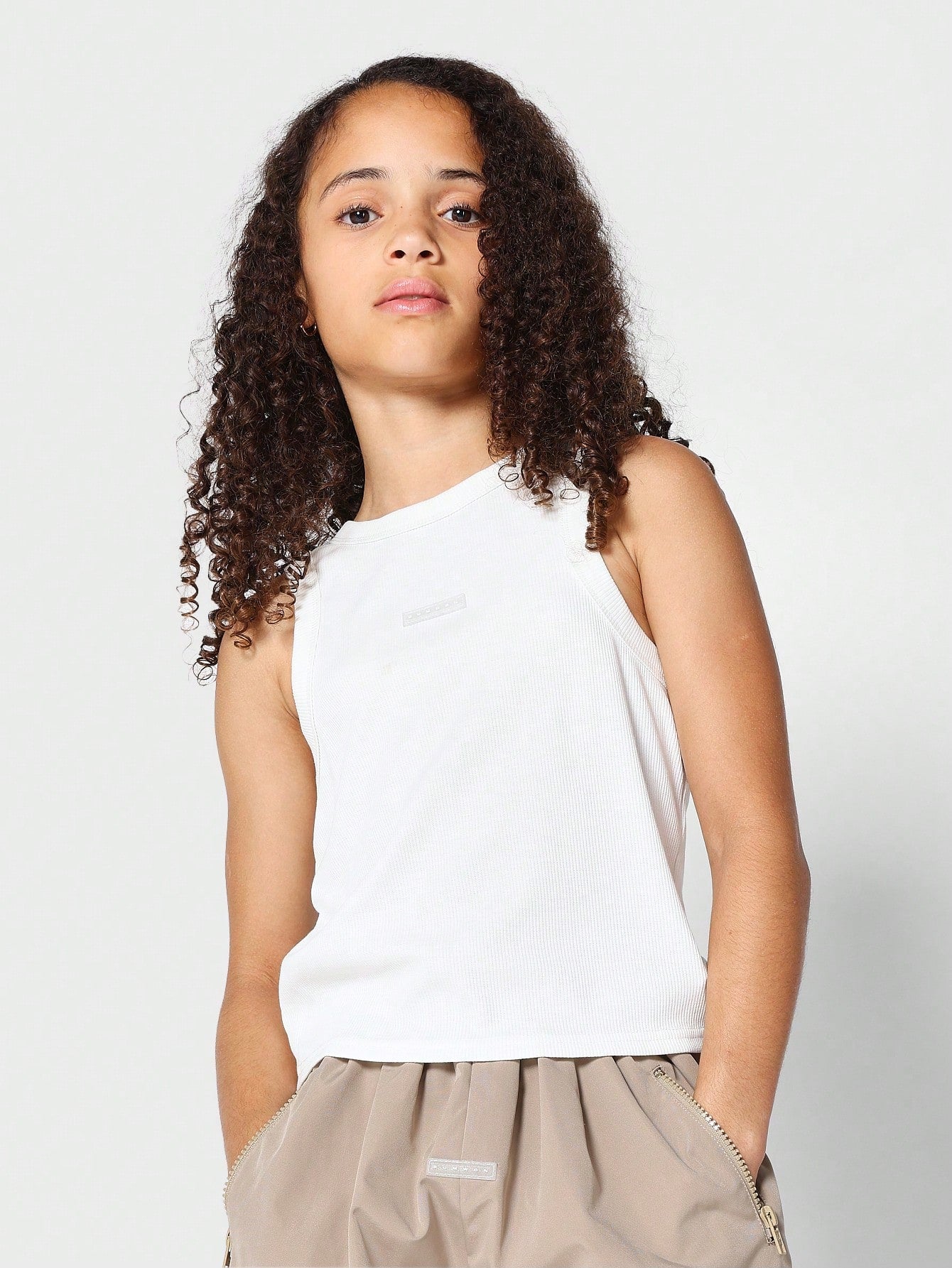 Tween Girl Tank Top & Loose Fit Baggy Parachute Pant 2 Piece Set